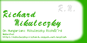 richard mikuleczky business card